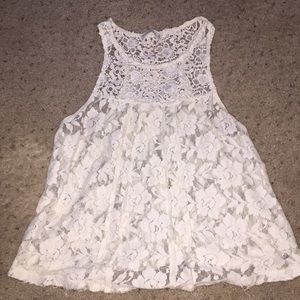 Lace white Abercrombie and Fitch Top